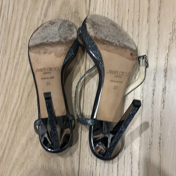 Jimmy Choo Black Stiletto Heels with Ankle Strap - Picture 4 of 4